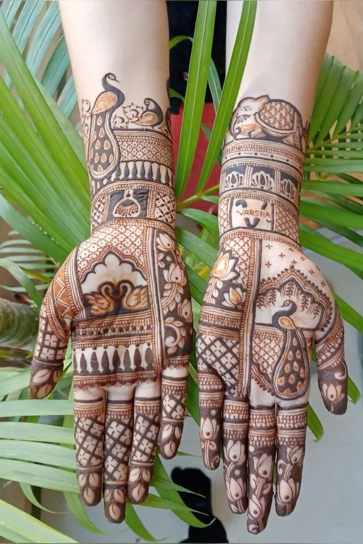 Royal Front Hand Mehndi Design: A Timeless Choice for Brides