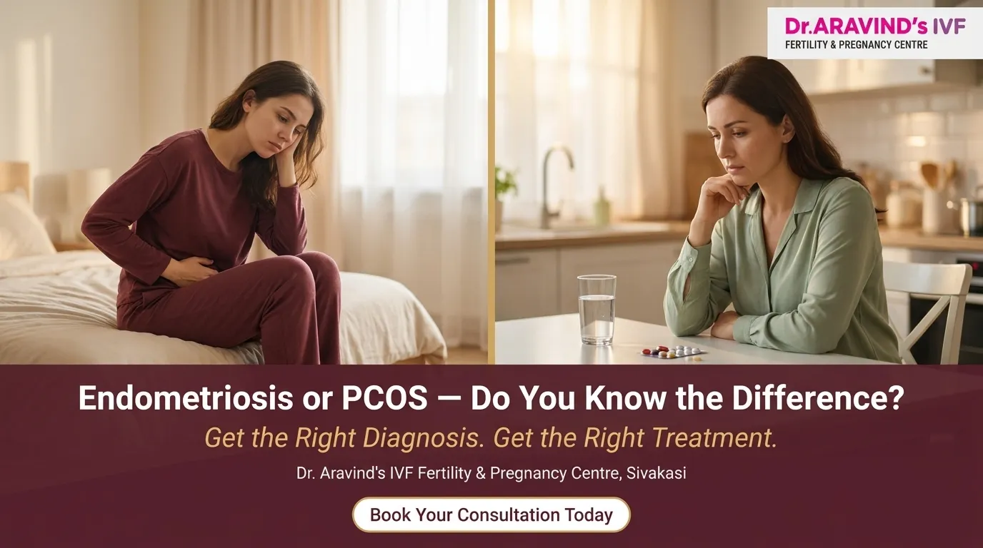 Endometriosis vs PCOS: What's the Difference? — Expert Clarity from the Best IVF Centre in Sivakasi