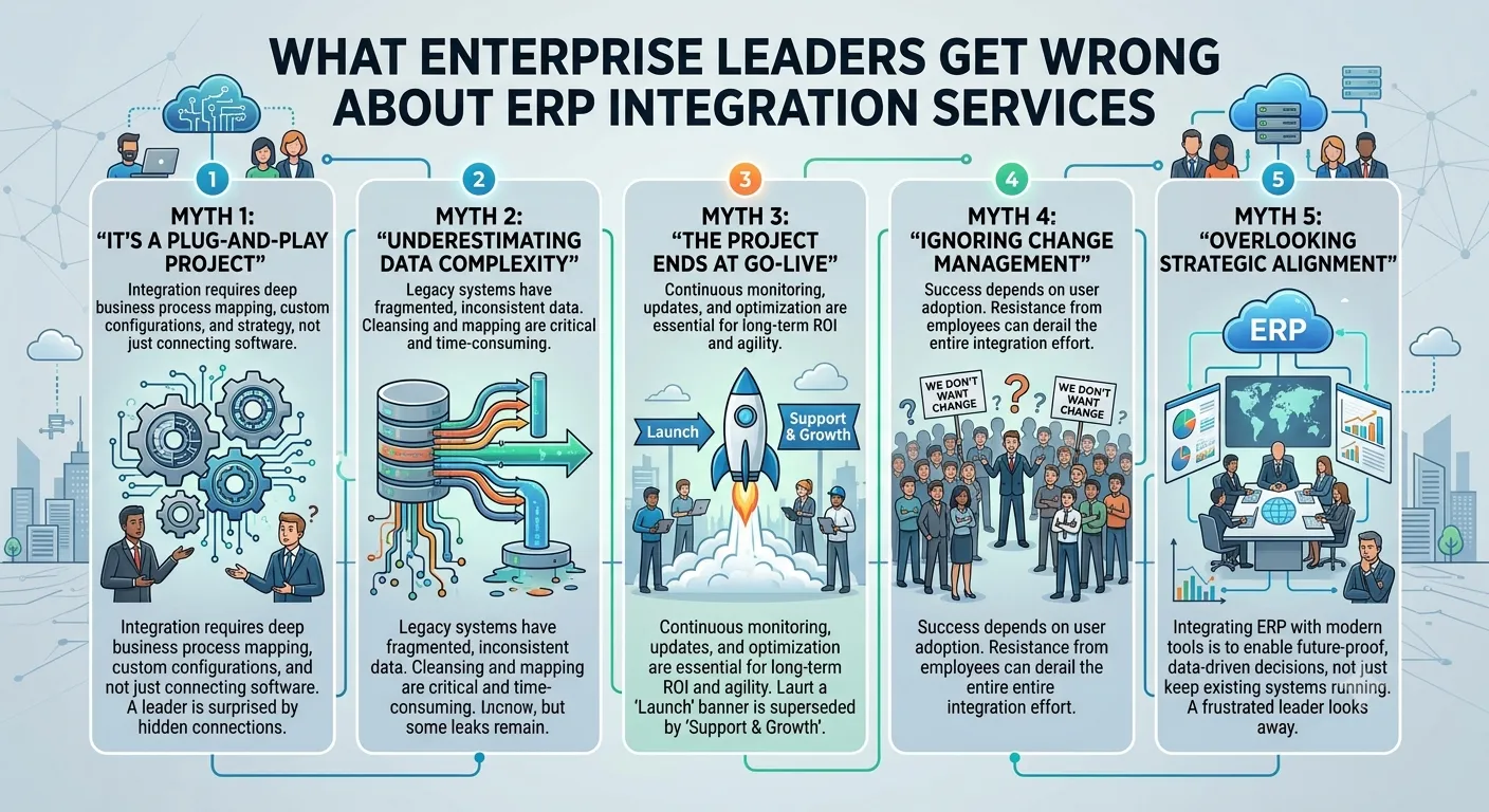 What Enterprise Leaders Get Wrong About ERP Integration Services
