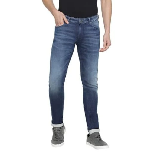 Wrangler Vegas Blue Solid Skinny Fit Jeans
