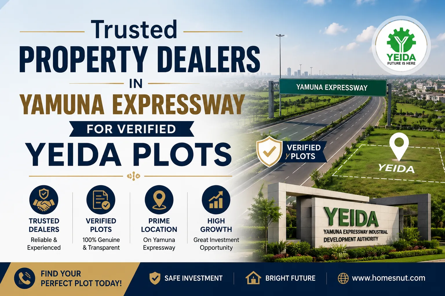 Trusted Property Dealers in Yamuna Expressway for Verified YEIDA Plots