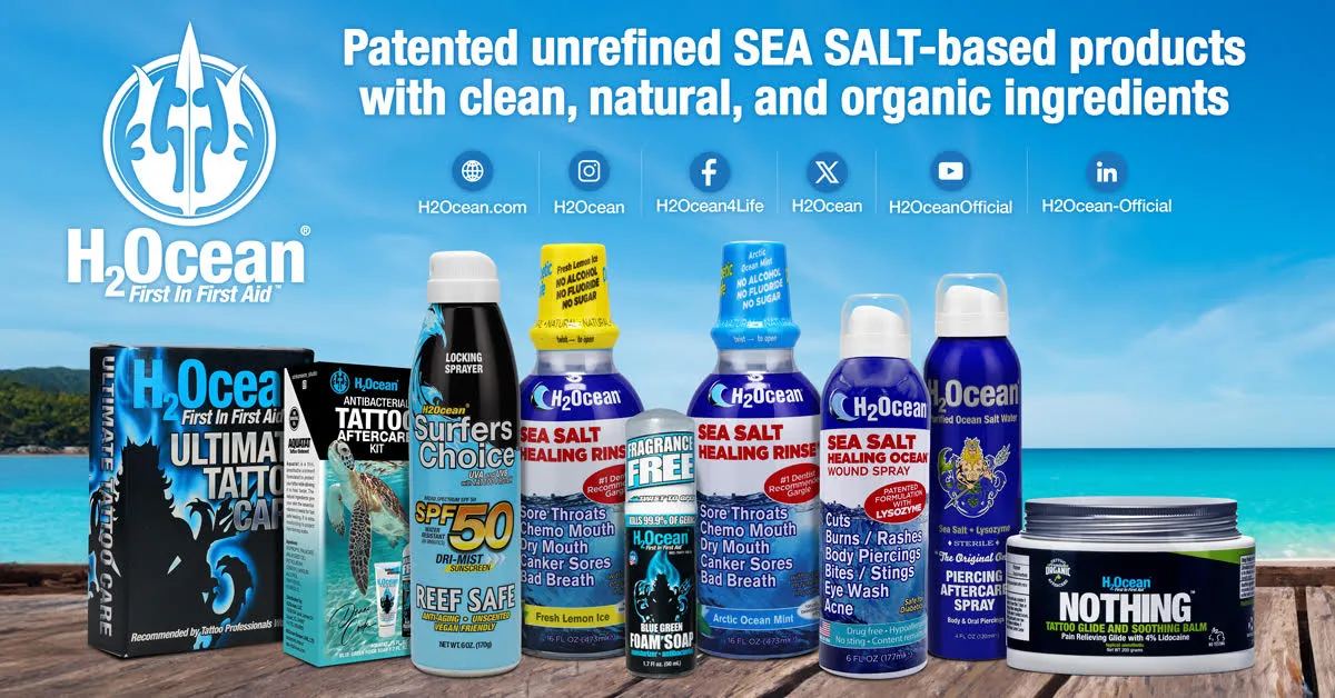 Complete Tattoo Care Starts with the H2Ocean Antibacterial Aftercare Kit