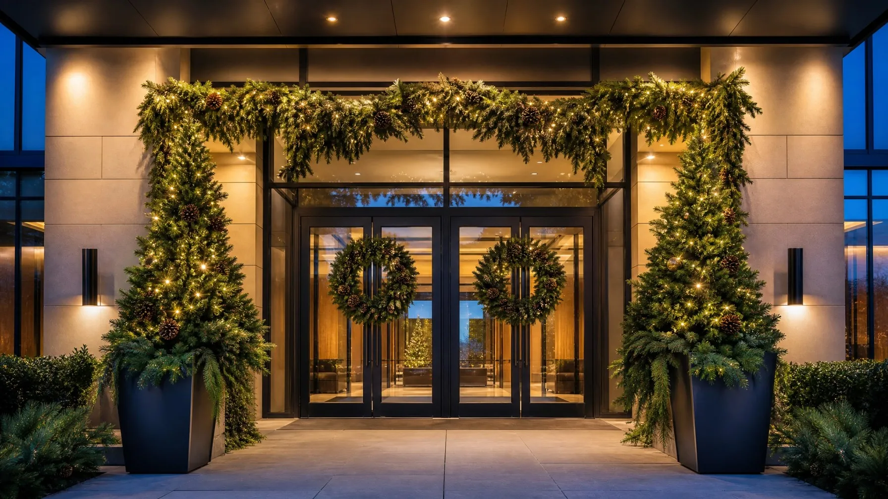 Fresh Evergreen Décor That Makes a Lasting Impression on Commercial Properties