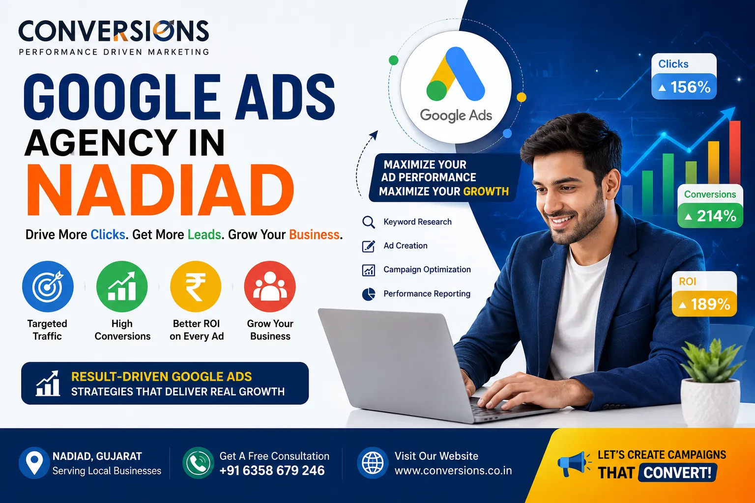 Google Ads Agency in Nadiad: Maximize Your Business Growth with Result-Driven PPC Campaigns