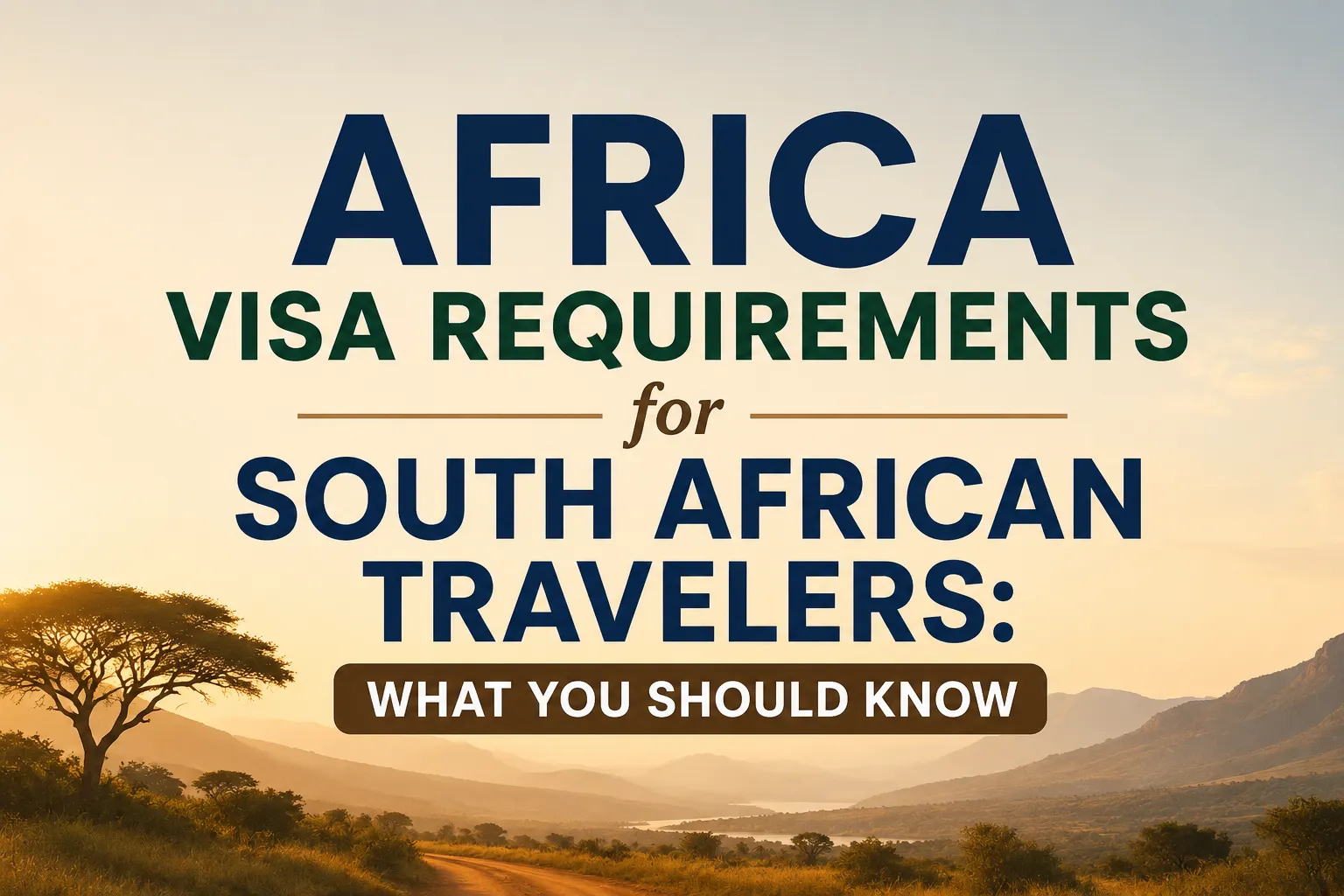 Africa Visa Requirements for South African Travelers: What You Should Know