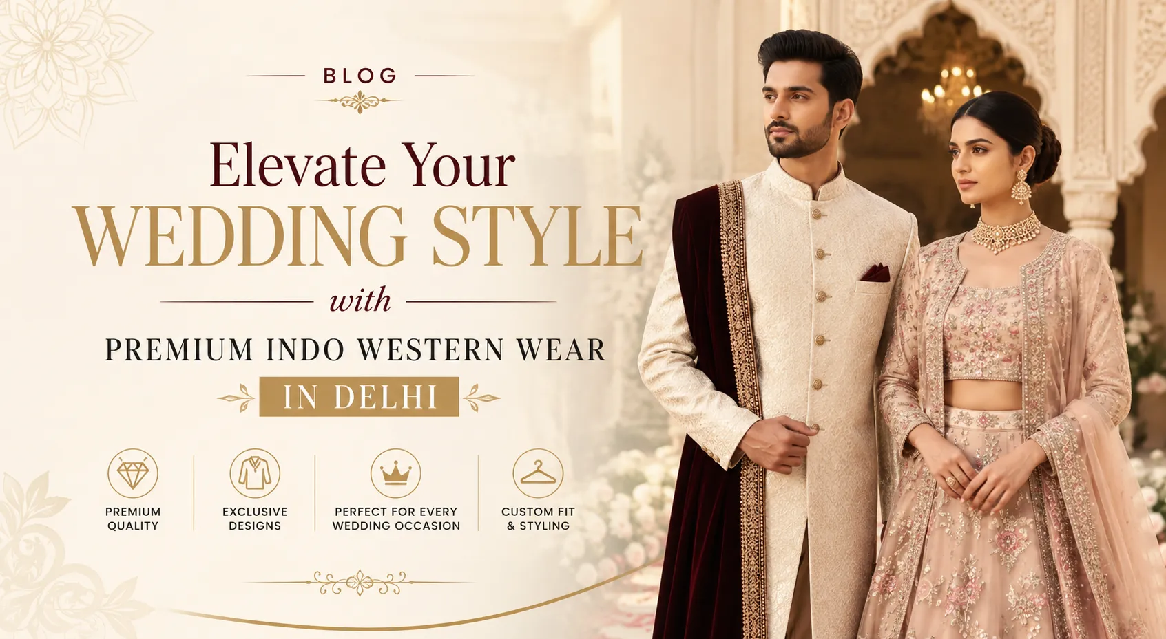 Elevate Your Wedding Style with Premium Indo Western Wear in Delhi