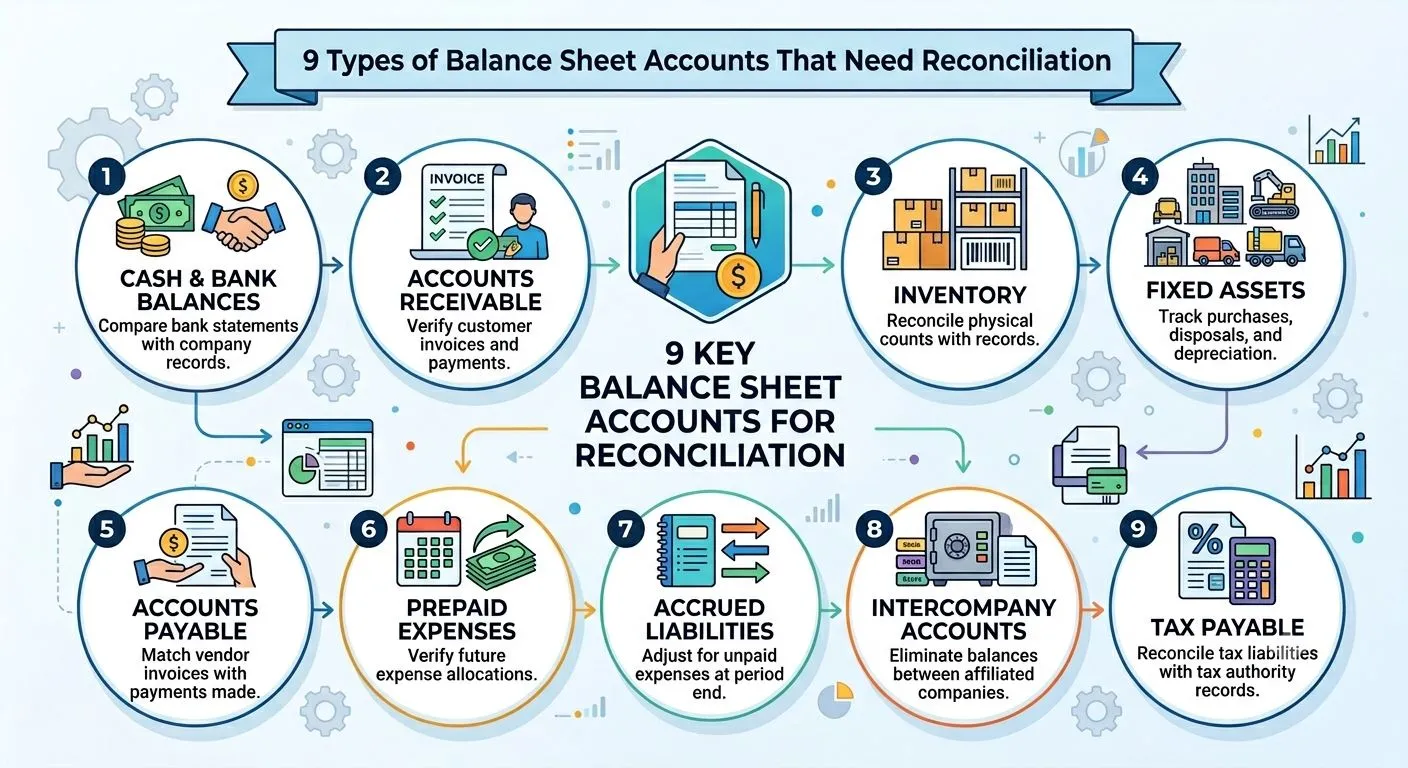 9 Types of Balance Sheet Accounts That Need Reconciliation