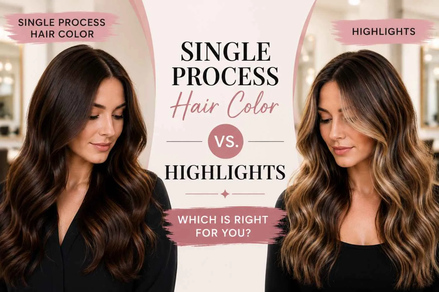 Single Process Hair Color vs. Highlights: Which Is Right for You?