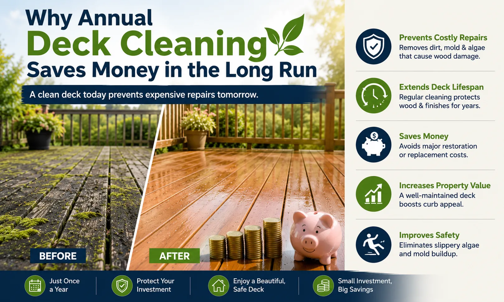 Why Annual Deck Cleaning Saves Money in the Long Run