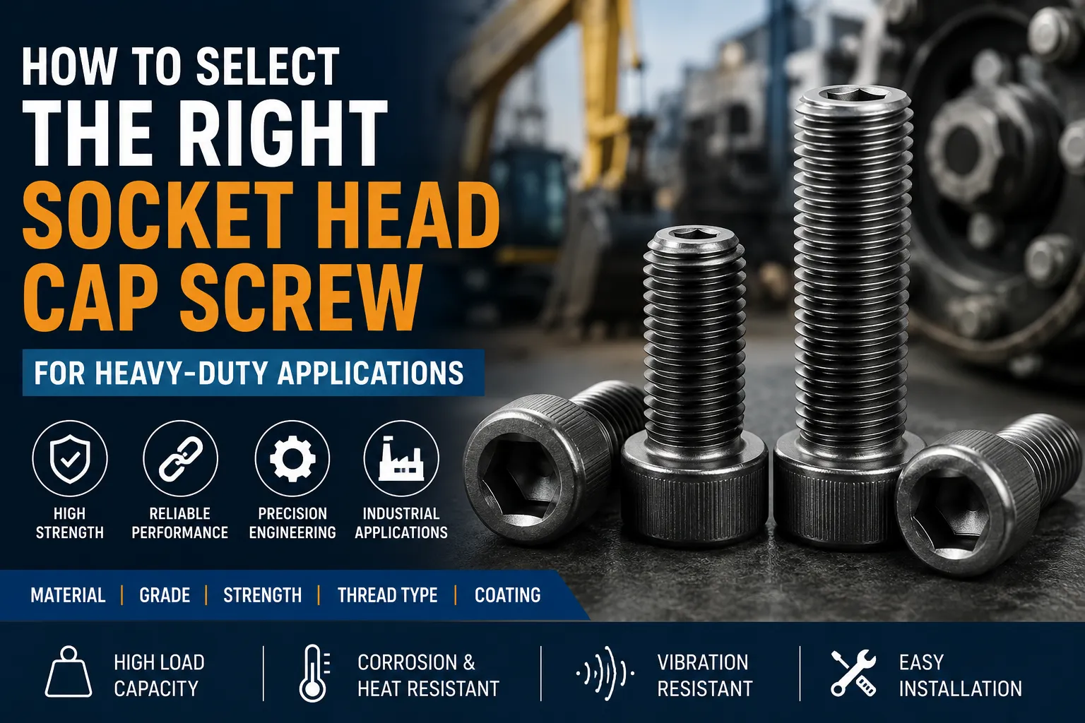 How to Select the Right Socket Head Cap Screw for Heavy-Duty Applications: A Complete Industrial Guide