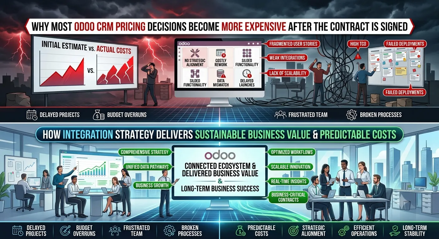 Why Most Odoo CRM Pricing Decisions Become More Expensive After the Contract Is Signed