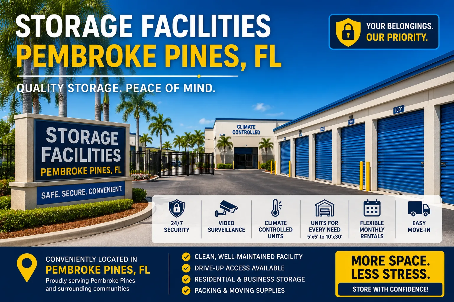 Storage Facilities Pembroke Pines FL | Trusted Local Storage Solutions