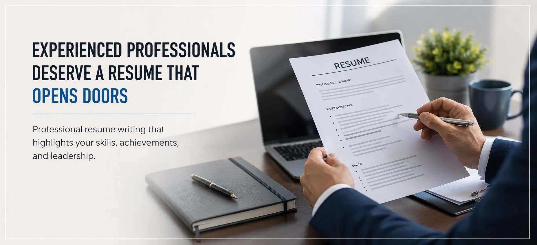 Resume Writing Services for Executive and Experienced Professionals - Build a Resume That Opens Doors