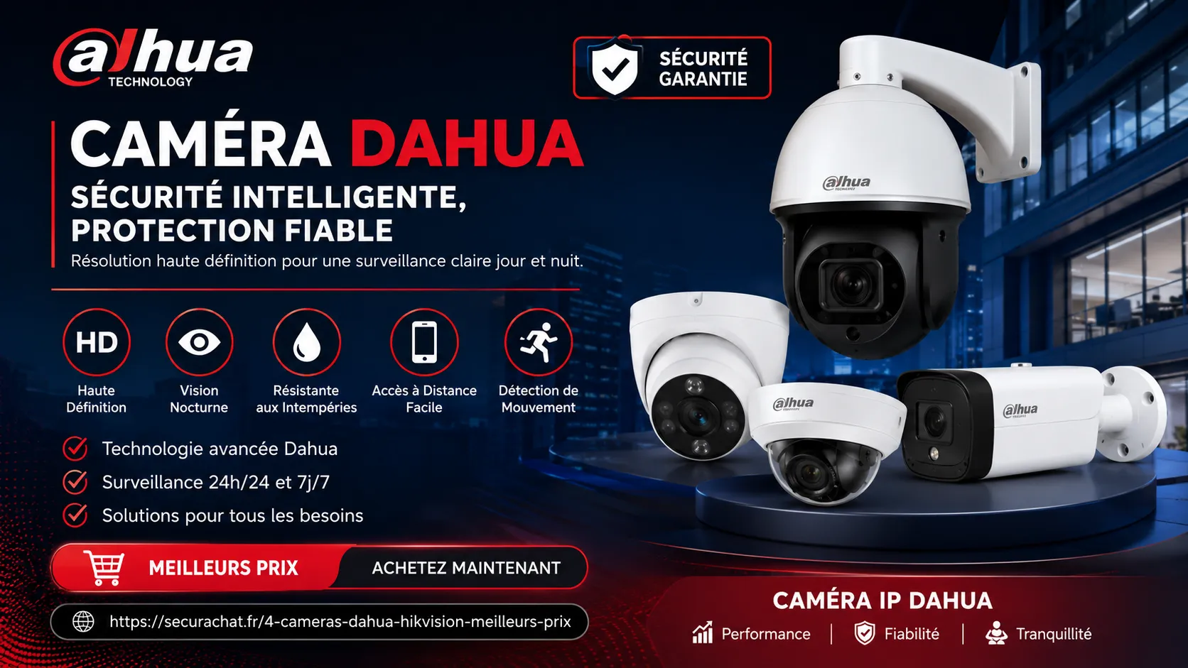 Caméra Dahua pour exploitation agricole : surveiller bâtiments et accès isolés