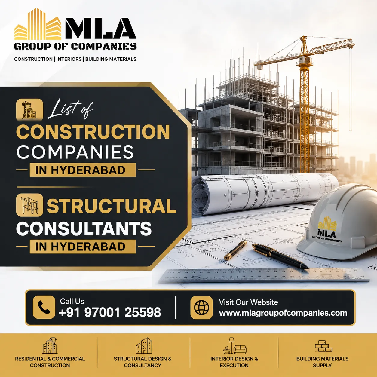 List of Construction Companies in Hyderabad: Choosing the Right Builder and Structural Consultants in Hyderabad