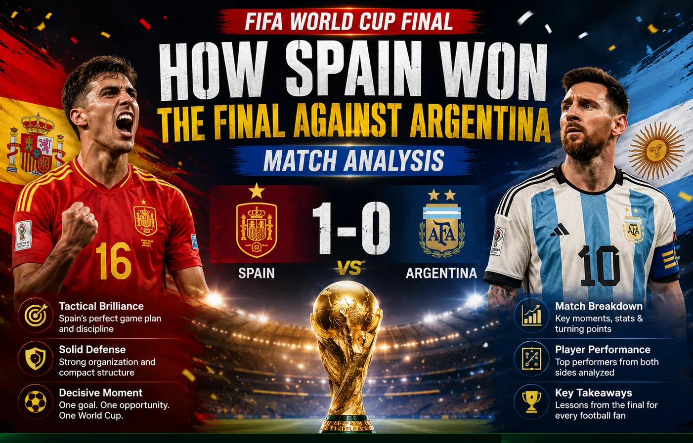 How Spain Won the FIFA World Cup Final Against Argentina: Match Analysis