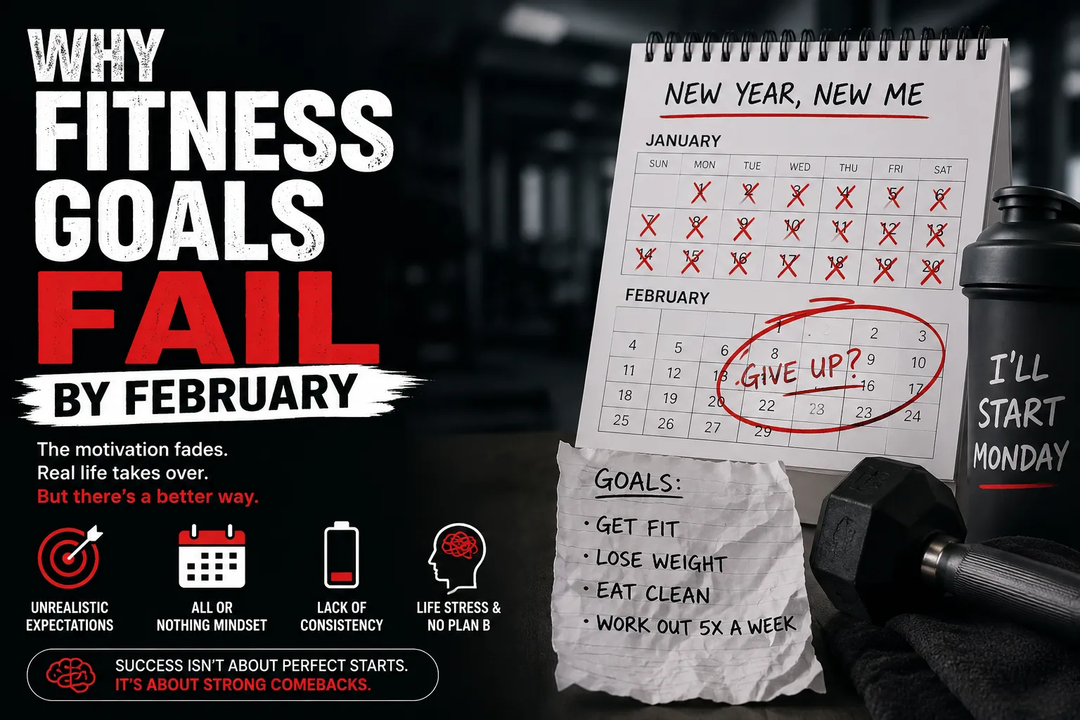 Why Most Fitness Goals Fail By February (And How Numbers Fix It)