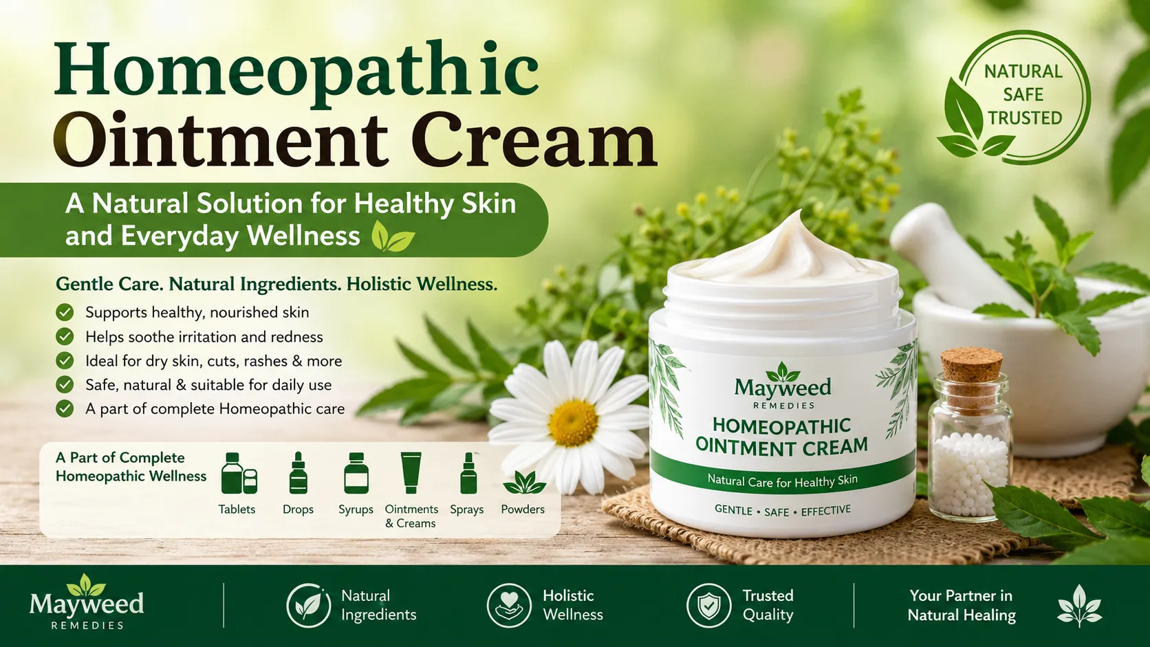 Homeopathic Ointment Cream: A Natural Solution for Healthy Skin and Everyday Wellness