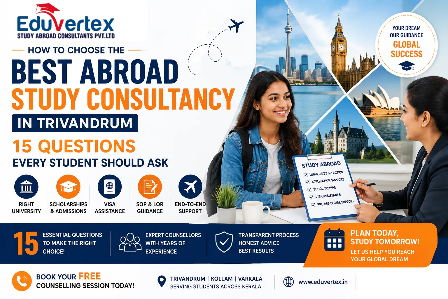 Abroad Study Consultancy in Trivandrum | 15 Questions to Ask