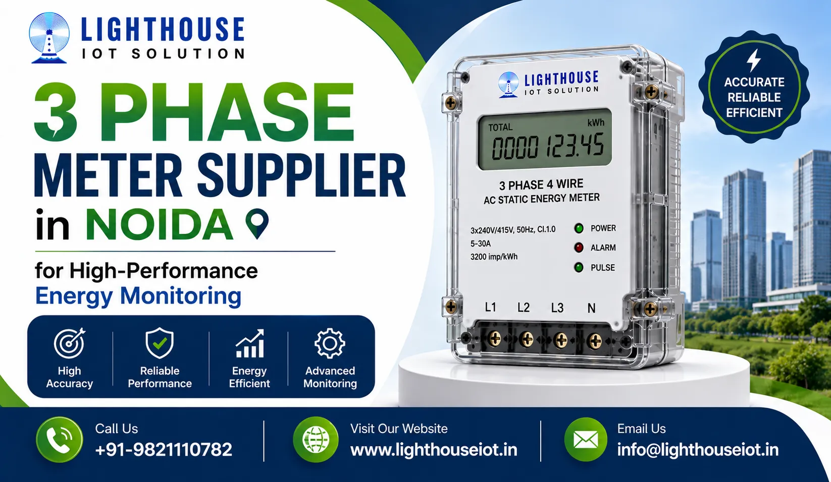 3 Phase Meter Supplier in Noida for High-Performance Energy Monitoring