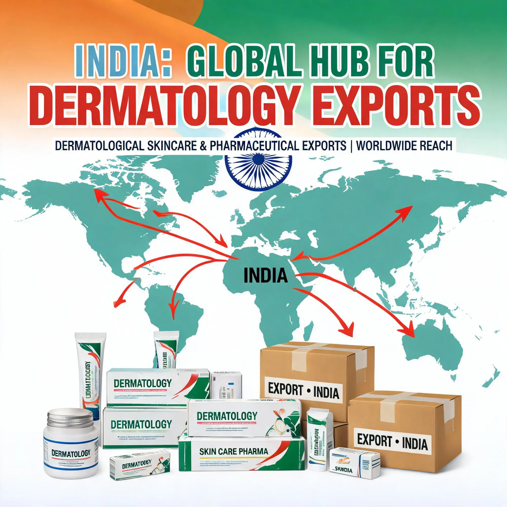 India's Role as a Global Hub for Dermatology Exports.