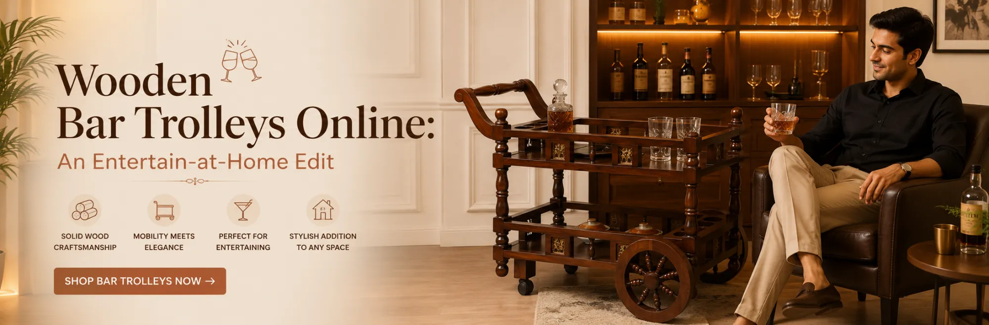 Wooden Bar Trolleys Online: An Entertain-at-Home Edit