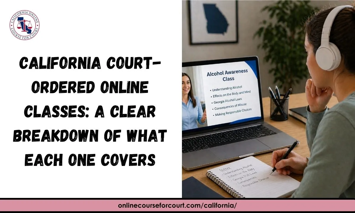 California Court-Ordered Online Classes: A Clear Breakdown of What Each One Covers