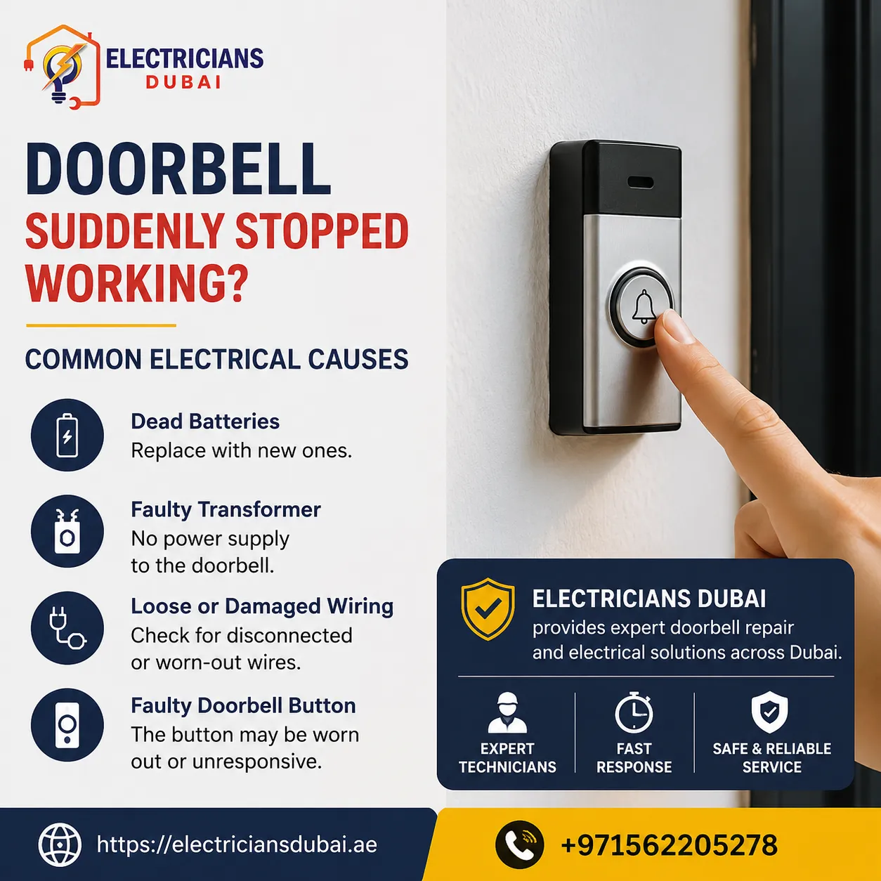 Doorbell Suddenly Stopped Working? Common Electrical Causes