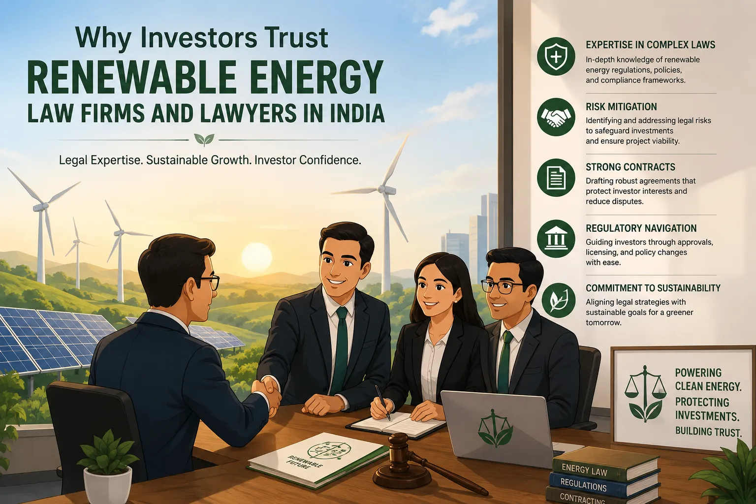 Why Investors Trust Renewable Energy Law Firms and Lawyers in India