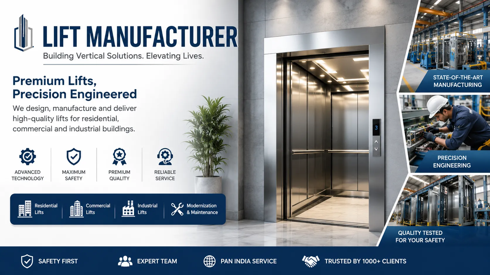 Experienced Lift Manufacturer for Residential and Commercial Use