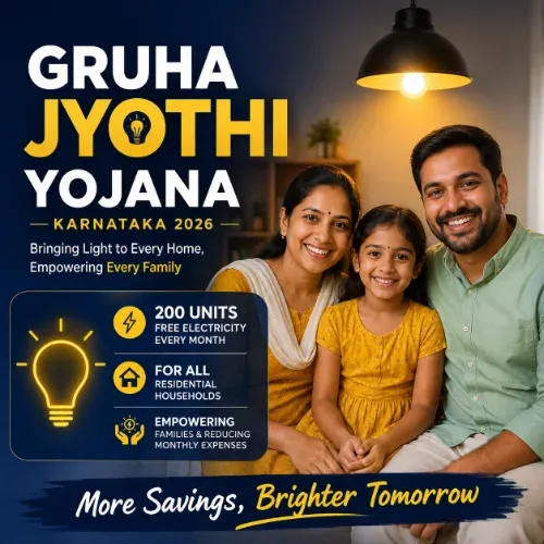 Gruha Jyothi Yojana Karnataka 2026: Up to 200 Units Free Electricity