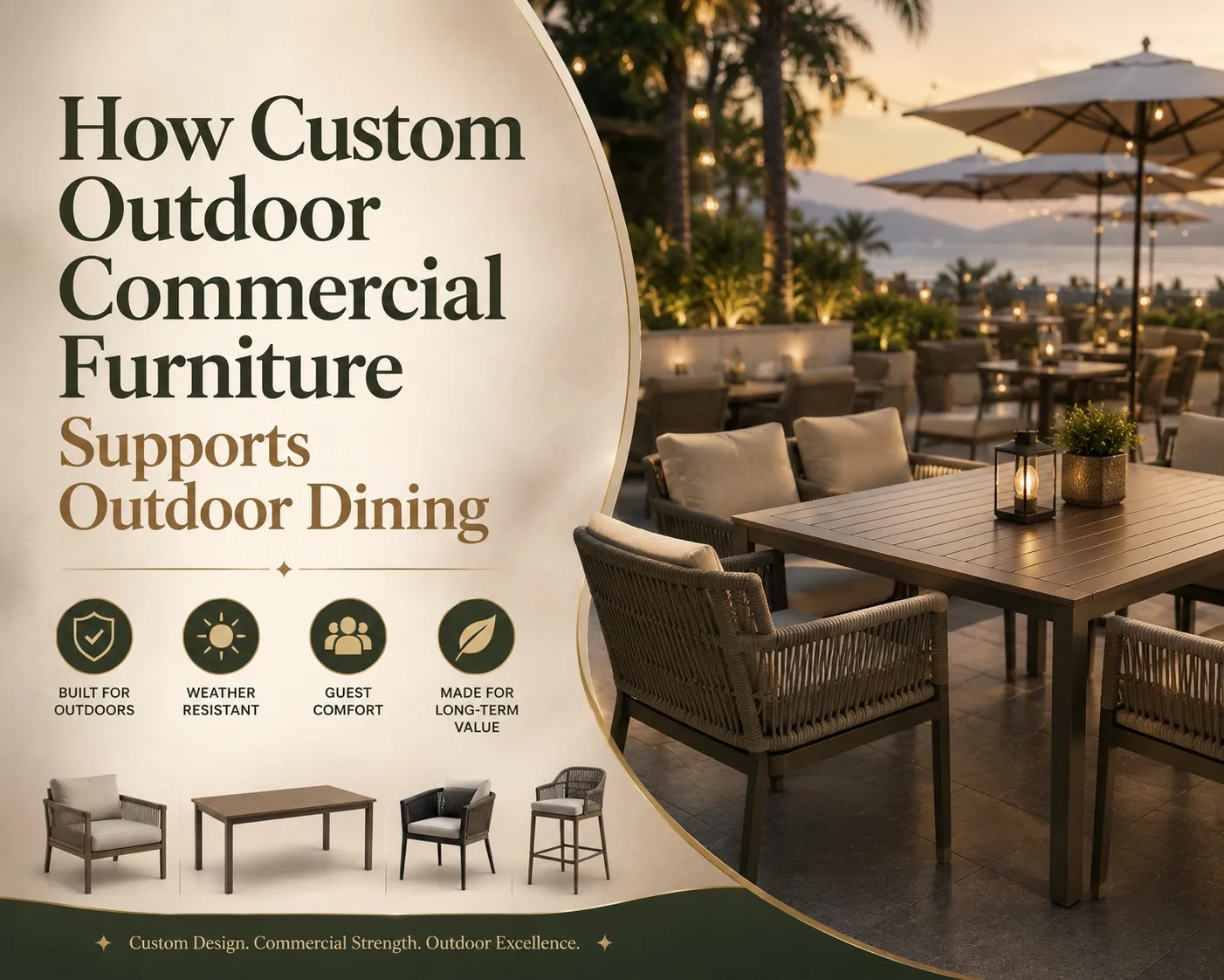How Custom Outdoor Commercial Furniture Supports Outdoor Dining
