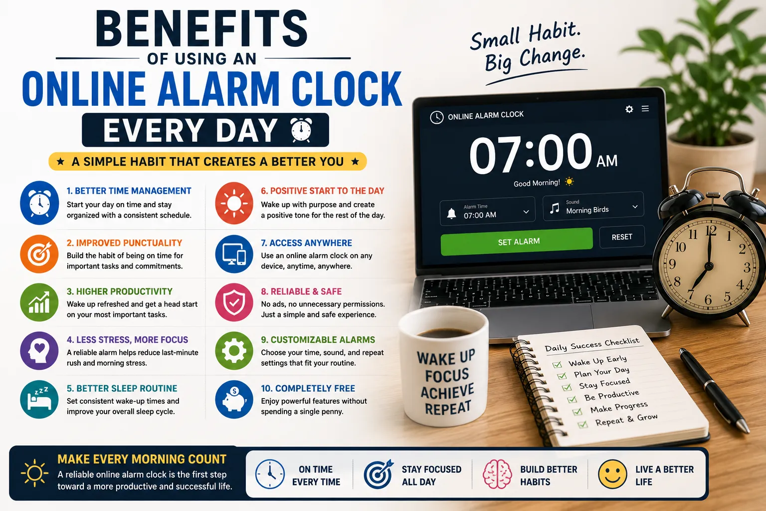 Benefits of Using an Online Alarm Clock Every Day
