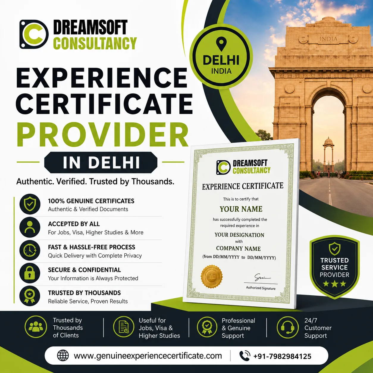 Leading Experience Certificate Provider in Delhi