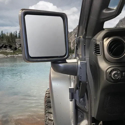 How Do Mirror Brackets Help Maintain Safety During Doorless Driving?