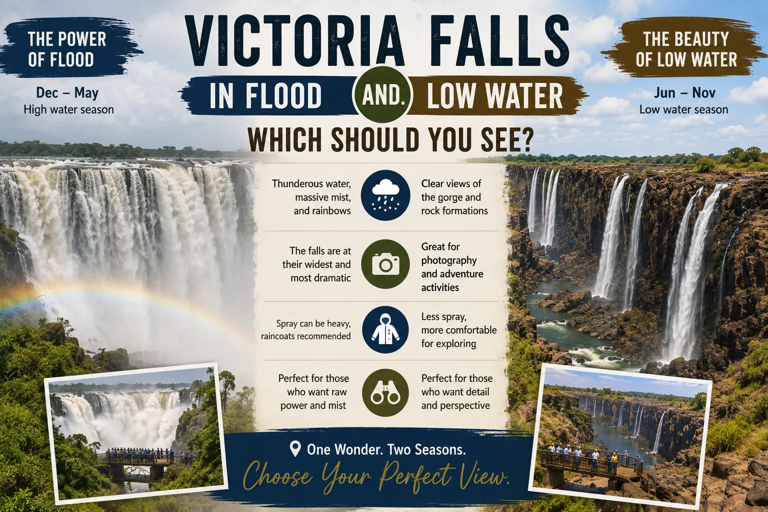 Victoria Falls in Flood and. Low Water: Which Should You See?
