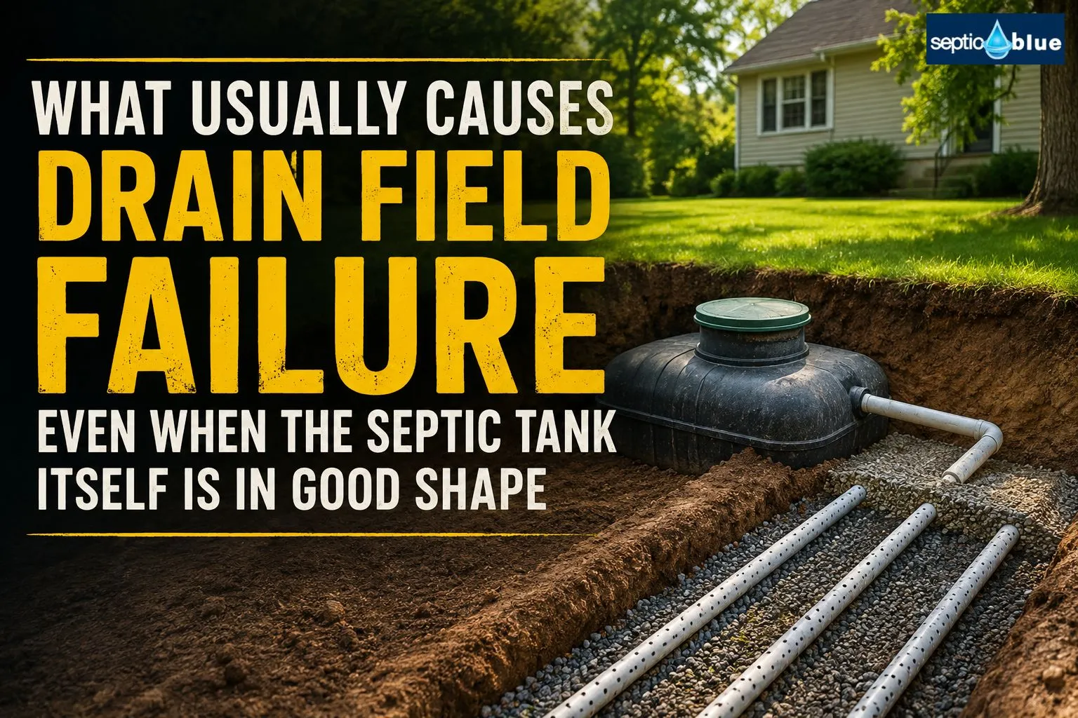 What Usually Causes Drain Field Failure Even When the Septic Tank Itself Is in Good Shape