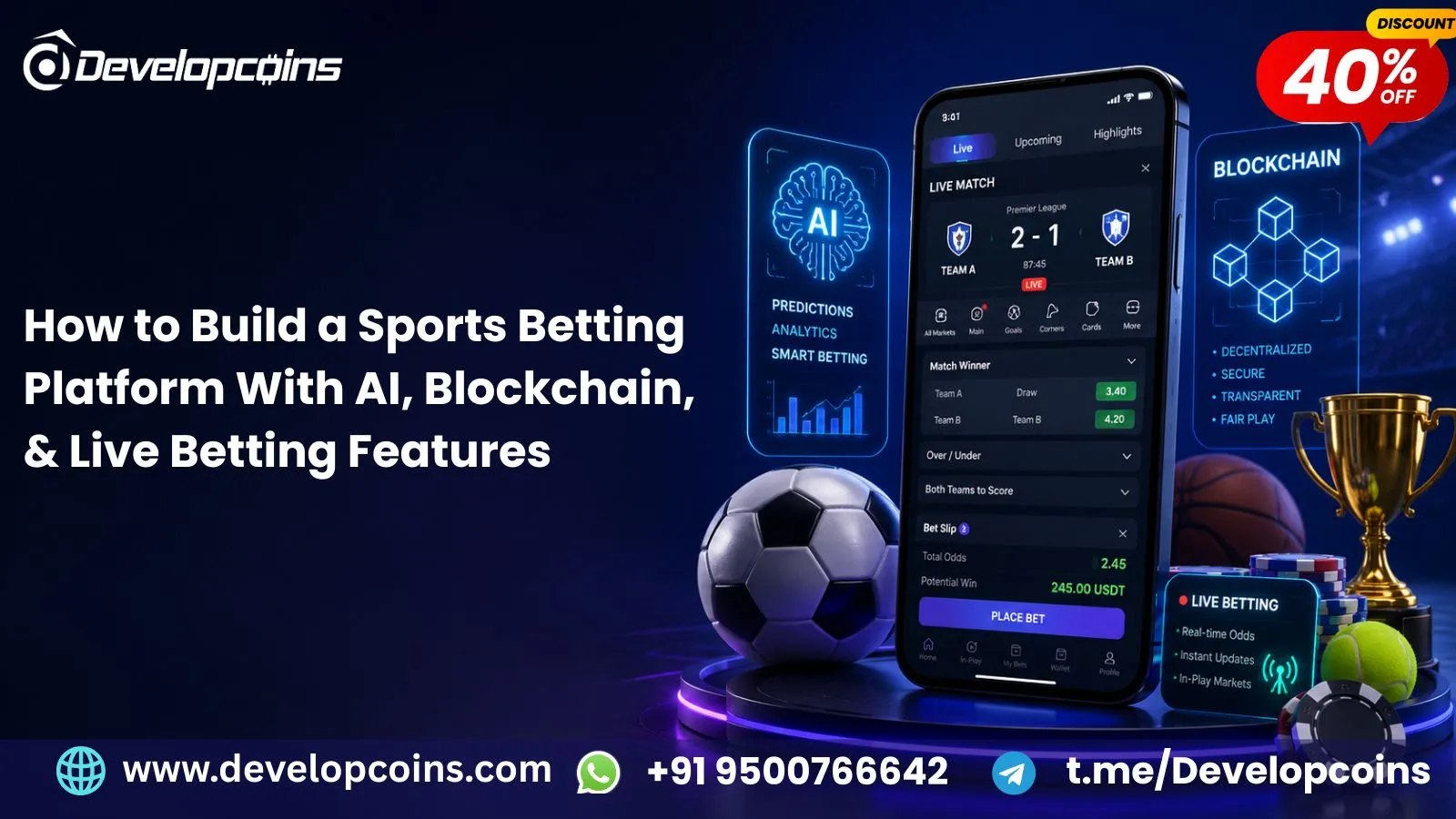 How to Build a Sports Betting Platform With AI, Blockchain, & Live Betting Features
