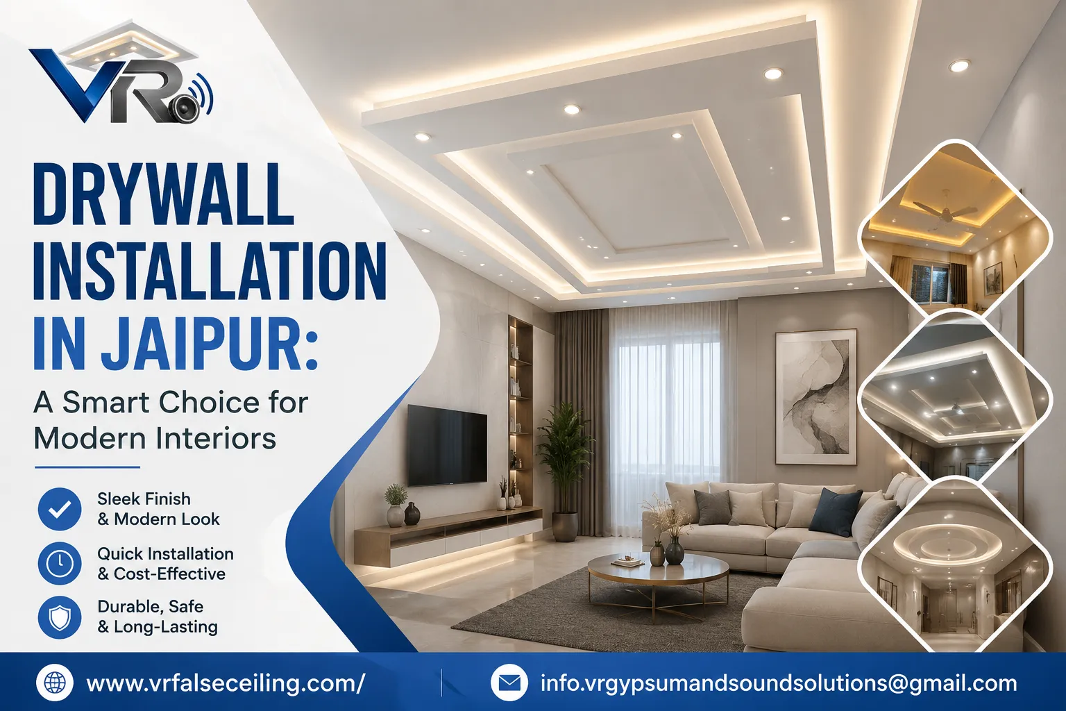 Drywall Installation in Jaipur: A Smart Choice for Modern Interiors