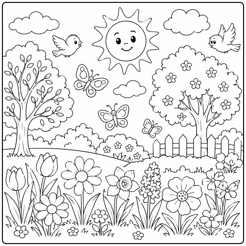 Coloring Pages Free Printable to Make Rainy Days Feel Brighter