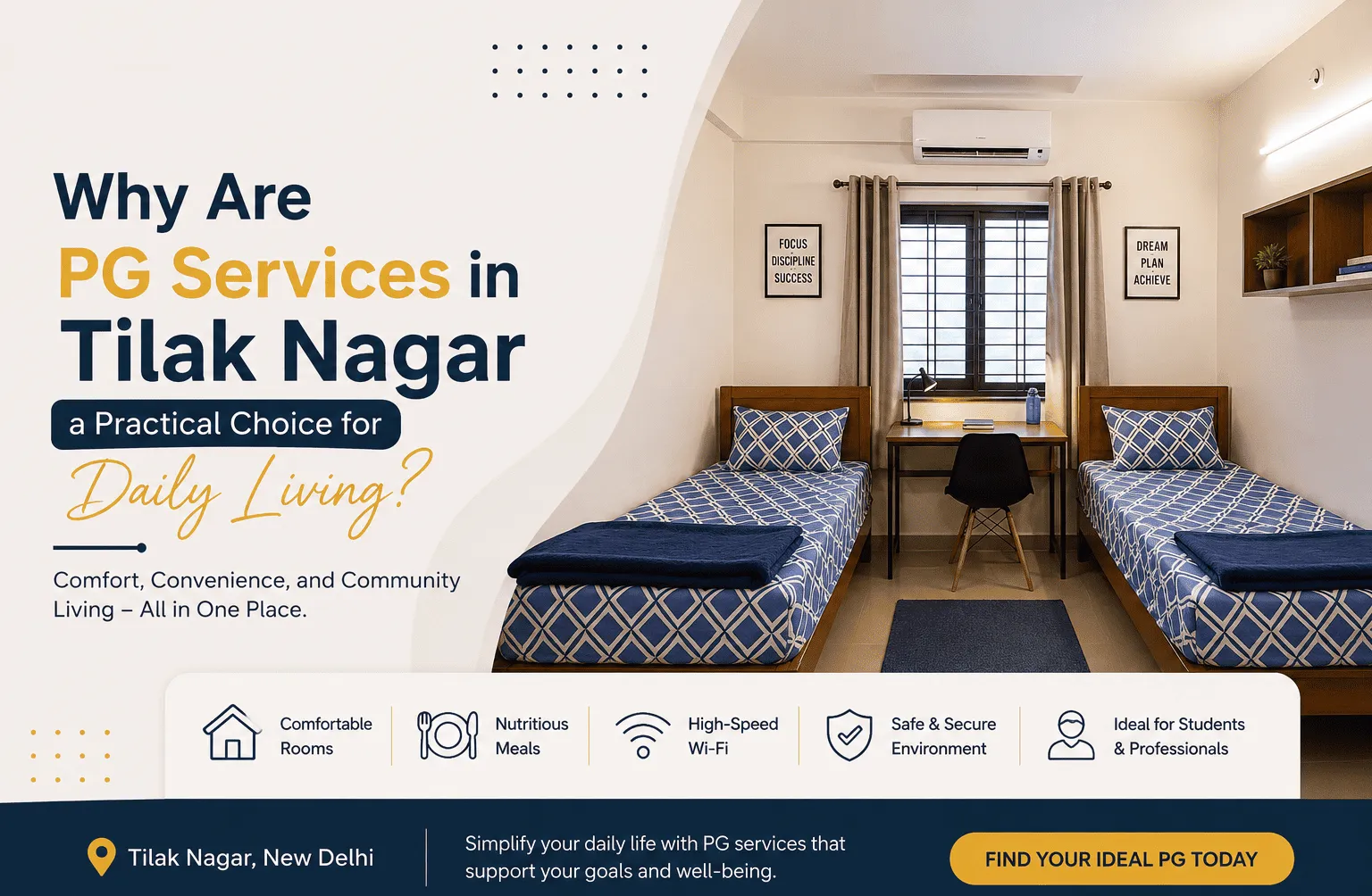 Why Are PG Services in Tilak Nagar a Practical Choice for Daily Living?