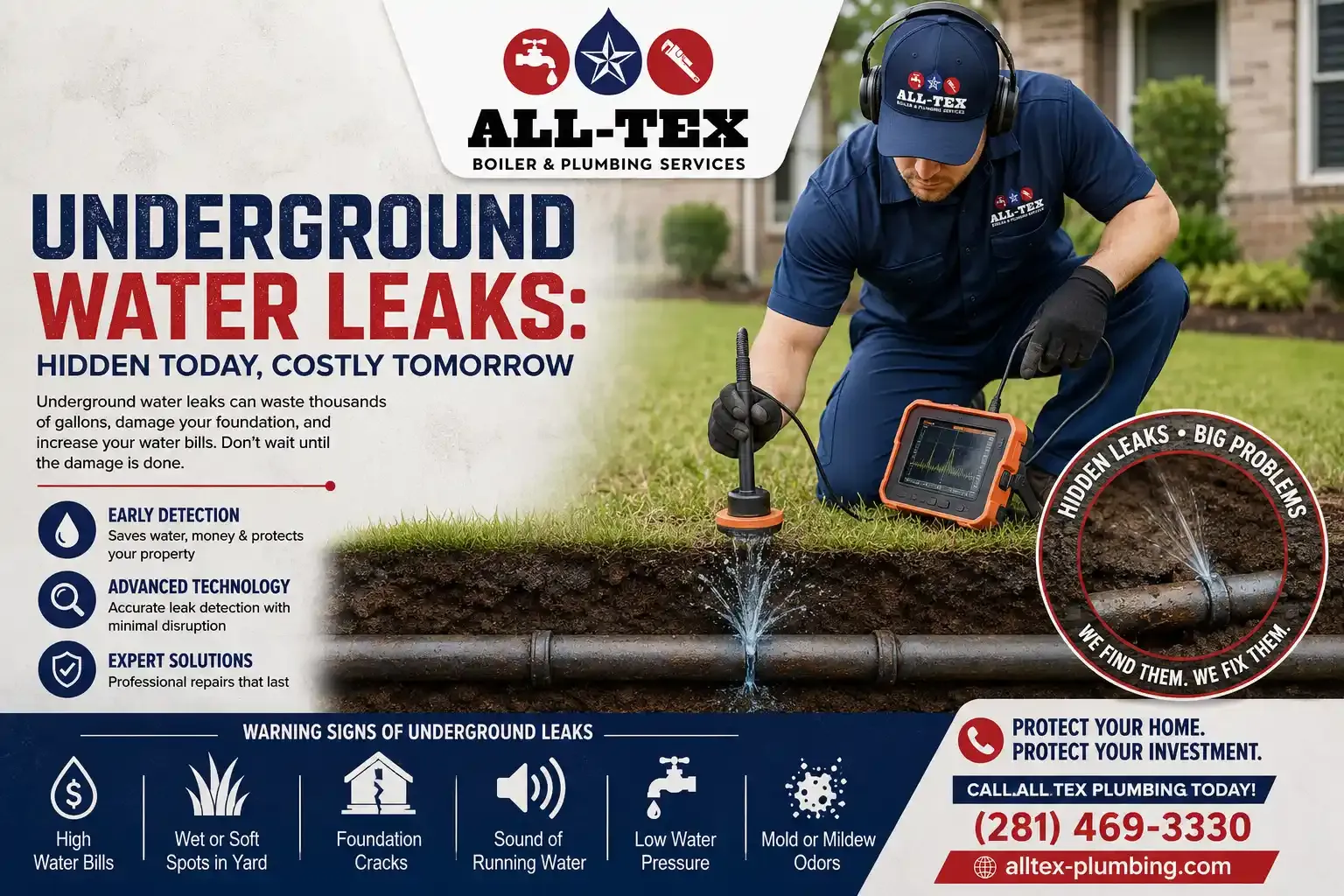 Underground Water Leaks: Hidden Plumbing Problems That Can Cost Homeowners Thousands