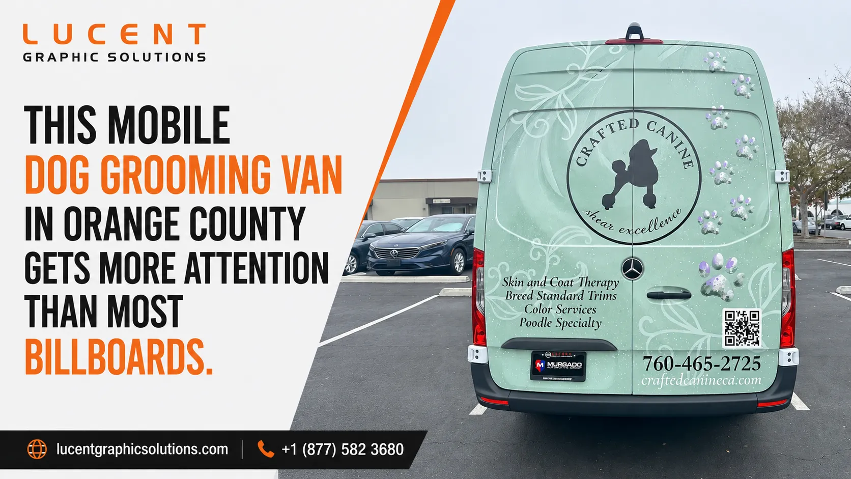 This Mobile Dog Grooming Van in Orange County Gets More Attention than Most Billboards