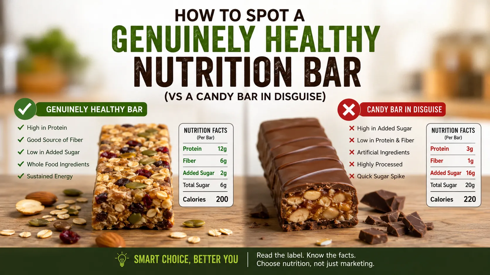How to Spot a Genuinely Healthy Nutrition Bar (vs a Candy Bar in Disguise)