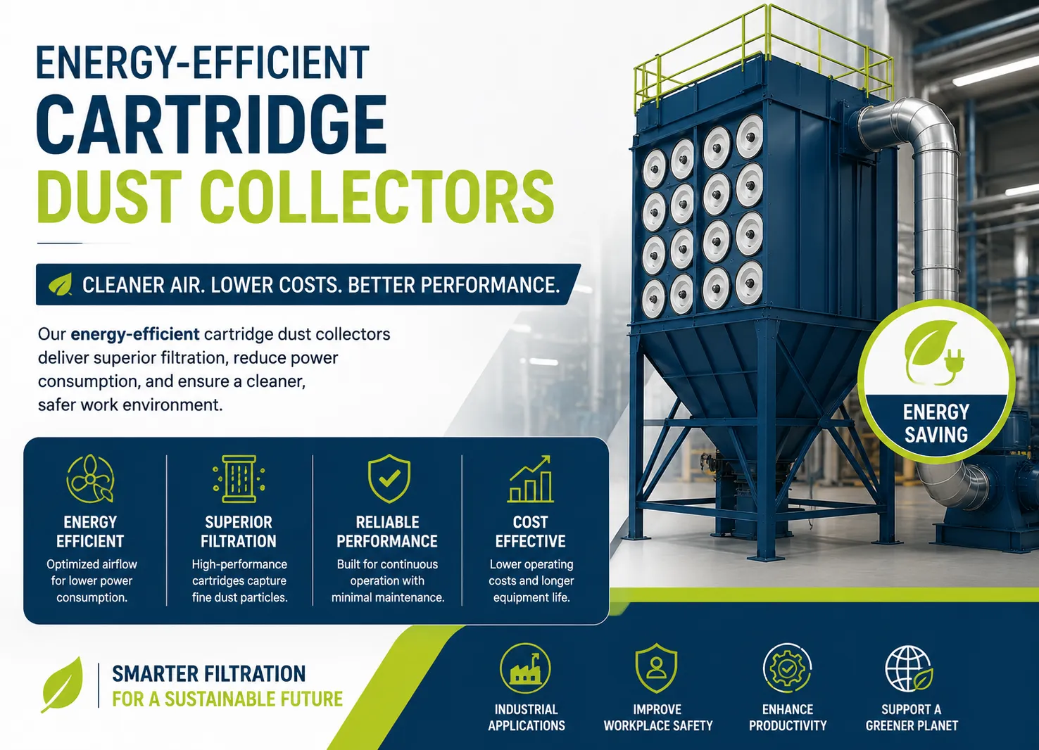 Energy-Efficient Cartridge Dust Collectors: Save Power Without Losing Performance