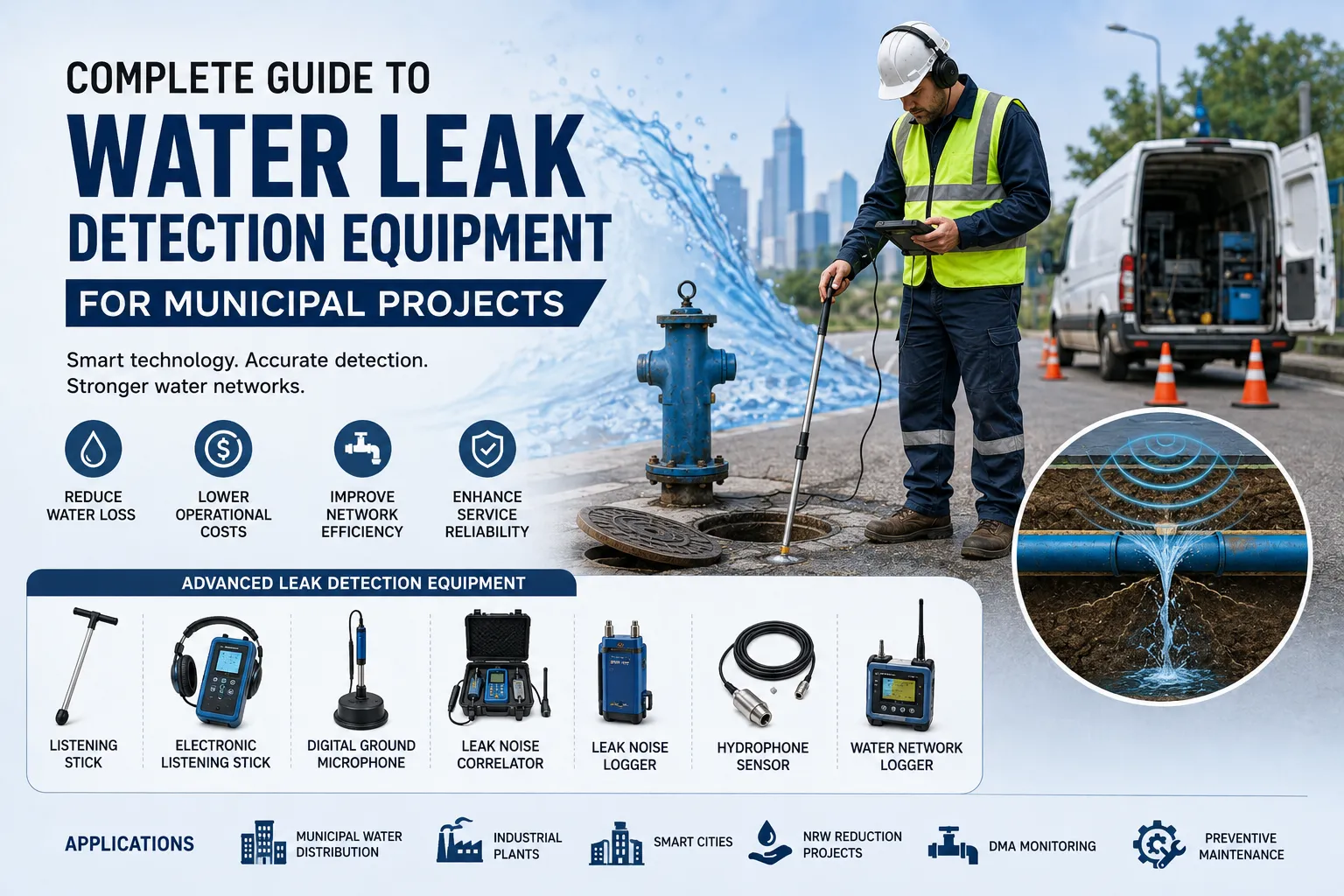 Complete Guide to Water Leak Detection Equipment for Municipal Projects