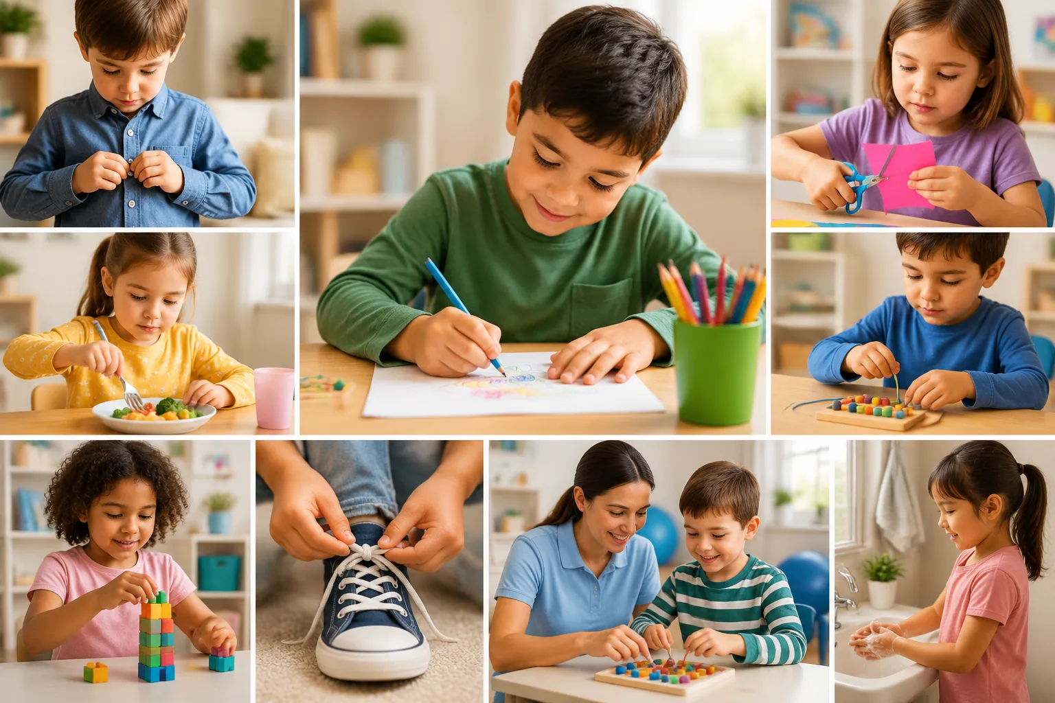 How Fine Motor Integration Helps Children Build Confidence in Self-Care Skills