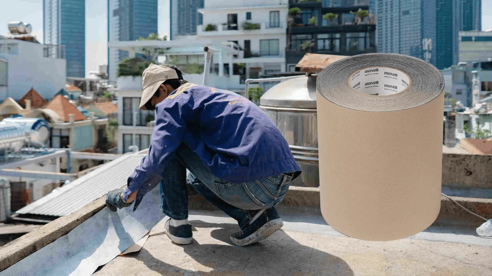 Màng Chống Thấm Tự Dính Butyl Maxell — Băng Keo Chống Thấm Nhật Bản Bền 15 Năm