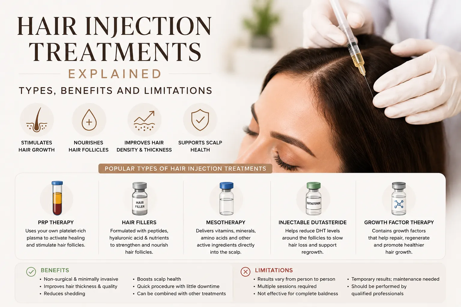 Hair Injection Treatments Explained: Types, Benefits and Limitations