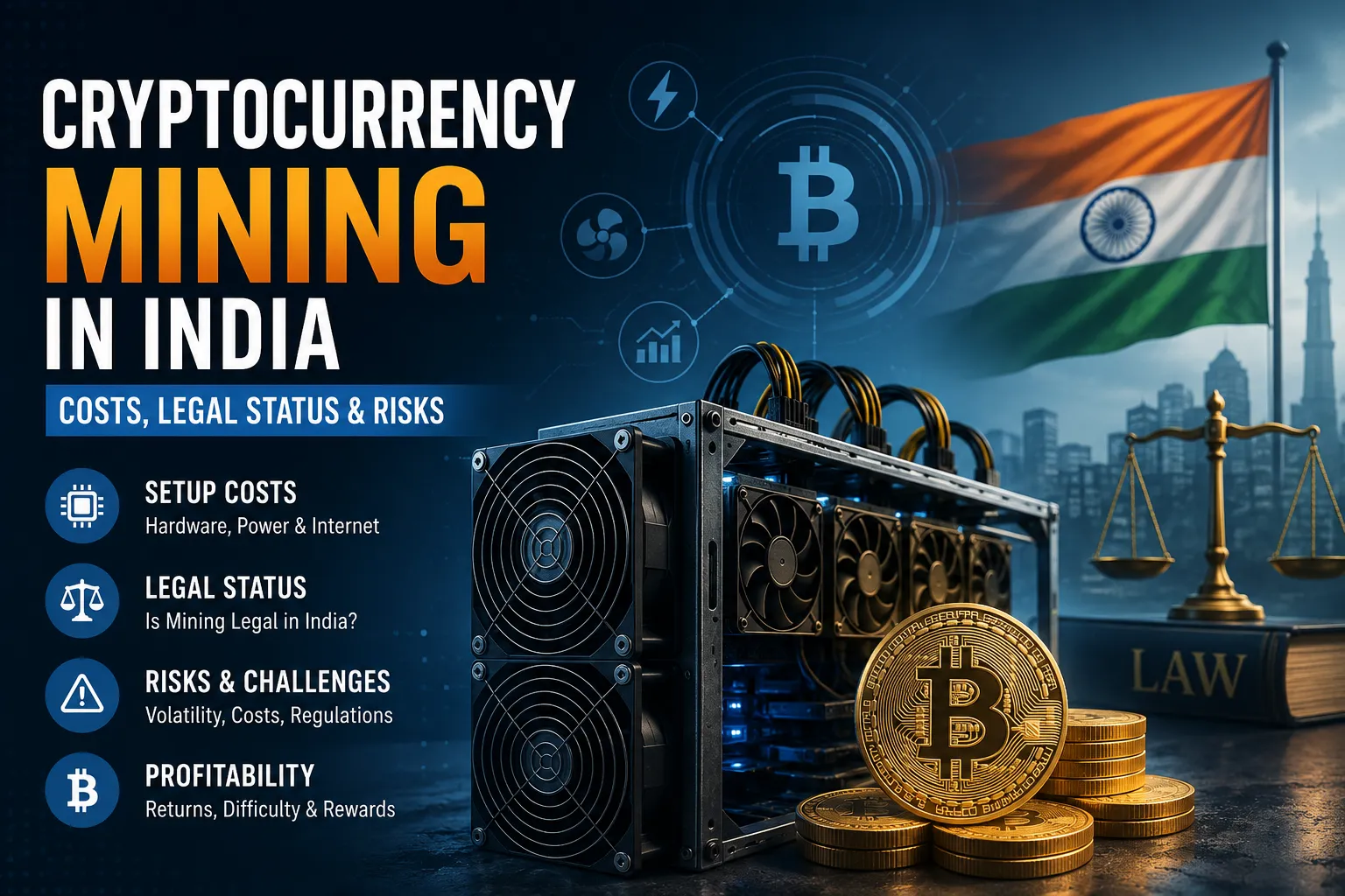 Cryptocurrency Mining in India: Costs, Legal Status & Risks Explained